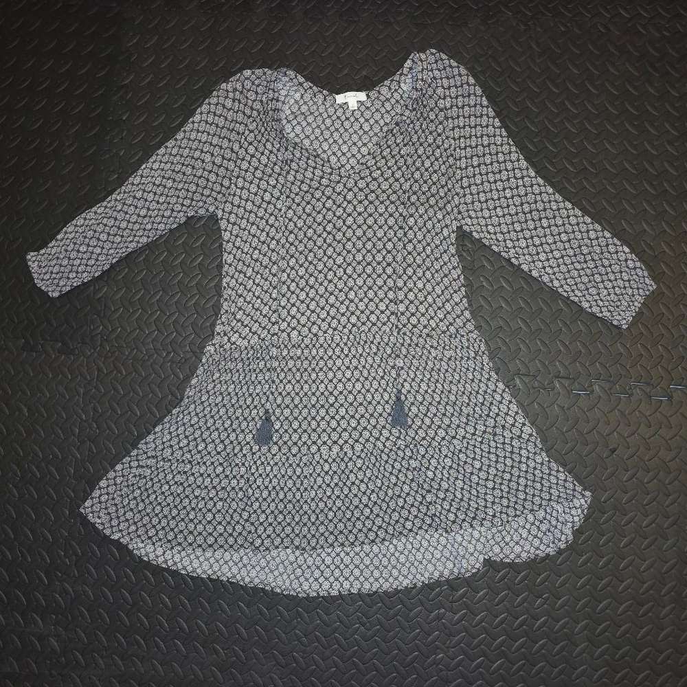 Women's Becool Black & White Patterned Tunic Top M